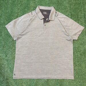 Untuckit‎ Mens Polo Shirt Extra Large Gray Short Sleeve Stretch Performance